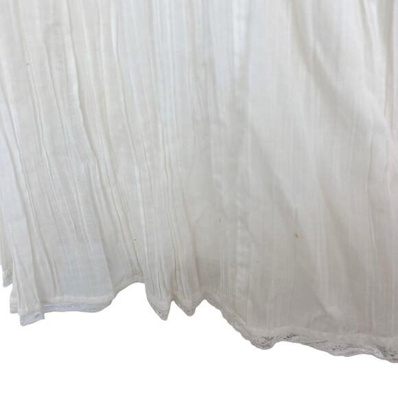 Vintage 70s Gunne Sax White Lace Maxi Dress Prairie Boho Sz 5 - Picture 6 of 15